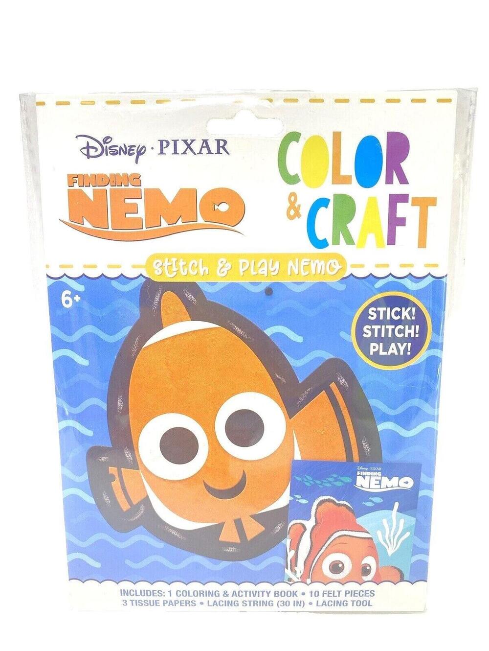 Finding Nemo Stitch and Play Nemo Art Craft Colouring Activity Book Brand New